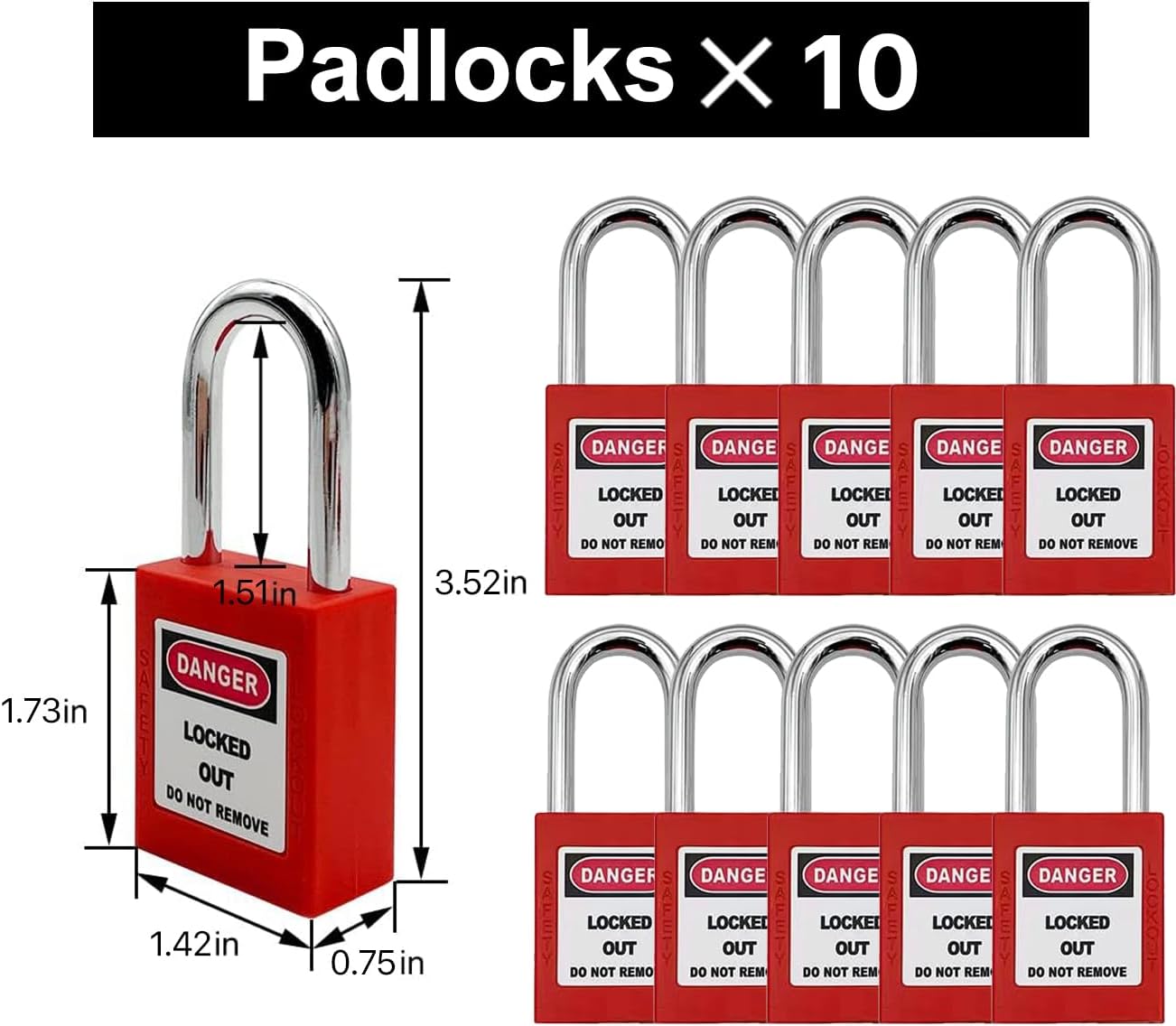 MACCANN&ESSIN Lockout Tagout Locks Set - 20 Piece Kit with Red Loto Locks, Tags, and Group Lock Box - OSHA Compliant Safety Padlocks