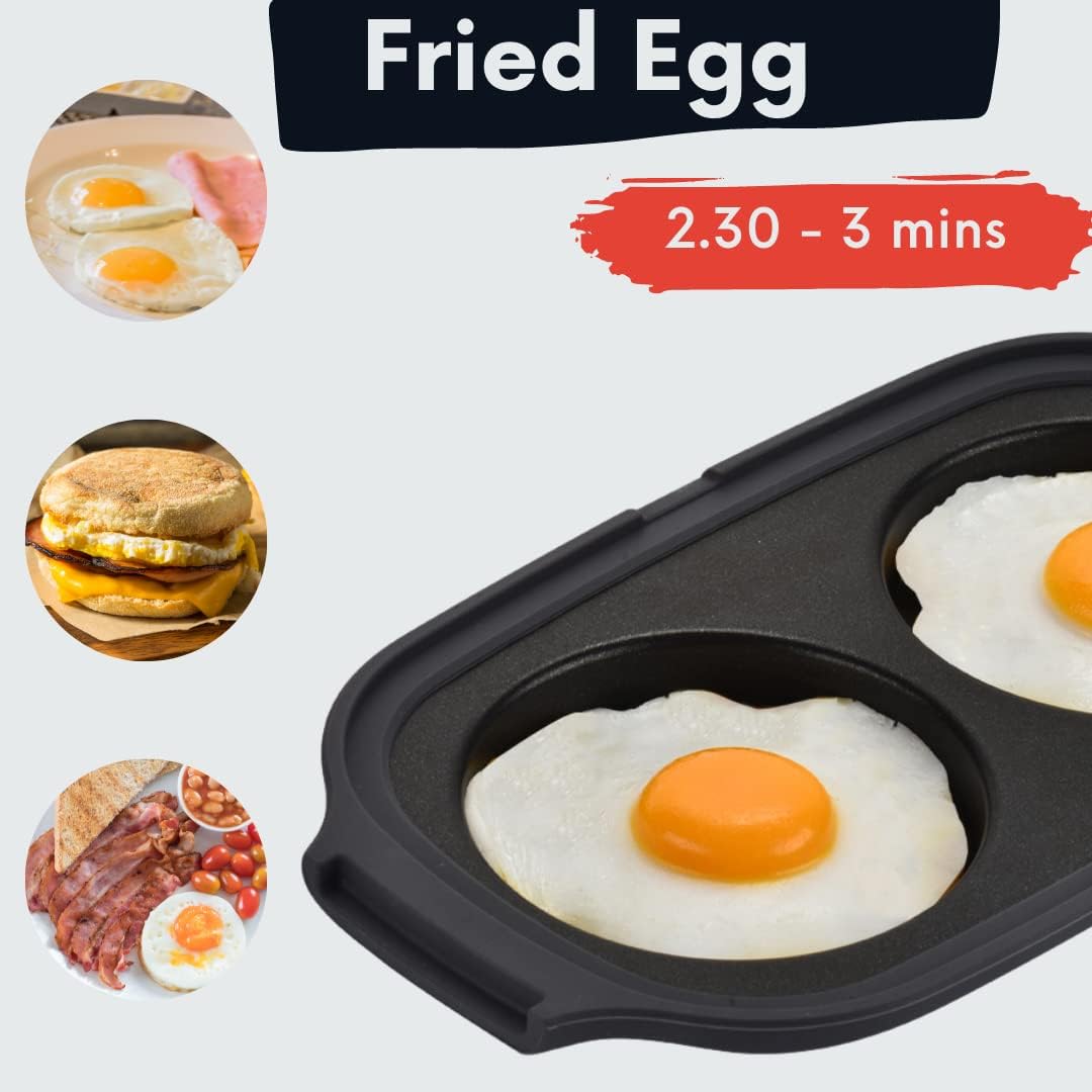 MACONEE Microwave Bacon Tray Egg Fryer for Crispy Bacon, Eggs, and Breakfast Sandwiches - Dishwasher-Safe & BPA-free