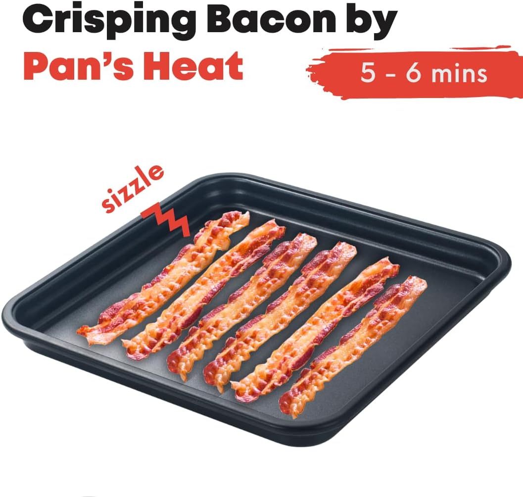 MACONEE Microwave Bacon Tray Egg Fryer for Crispy Bacon, Eggs, and Breakfast Sandwiches - Dishwasher-Safe & BPA-free