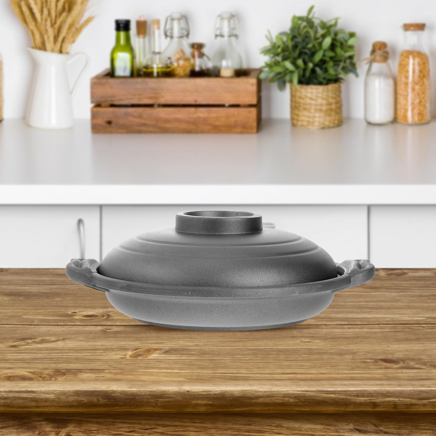 MAGICLULU 1pc Multi-Functional Aluminum Alloy Cooking Pot with Lid - Ideal for Baking, Steaming, Frying, and Simmering