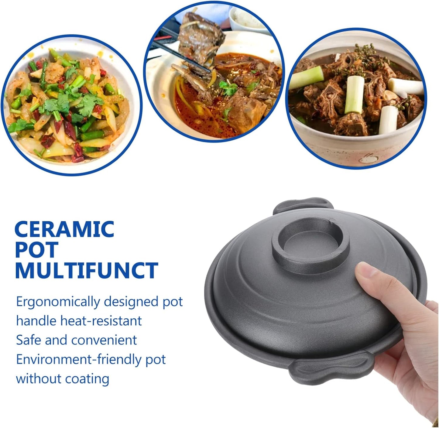 MAGICLULU 1pc Multi-Functional Aluminum Alloy Cooking Pot with Lid - Ideal for Baking, Steaming, Frying, and Simmering