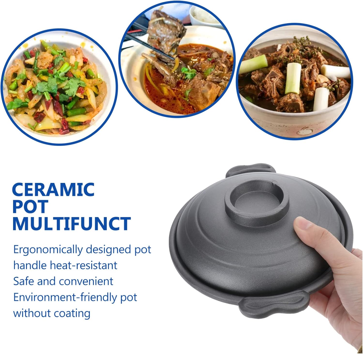 MAGICLULU 1pc Multi-Functional Aluminum Alloy Cooking Pot with Lid - Ideal for Baking, Steaming, Frying, and Simmering
