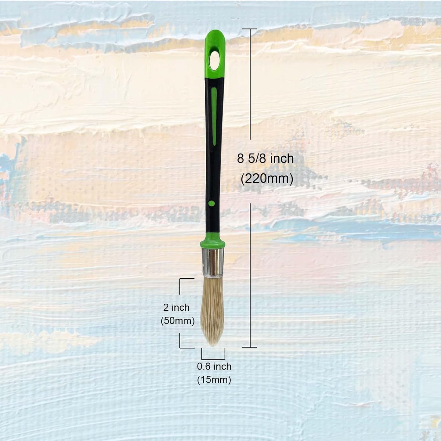 Magimate Small Paint Brush for Touch Ups, Trim Stain Brush - Perfect for Sash, Baseboards, Corners, and Art - 0.6-inch Size