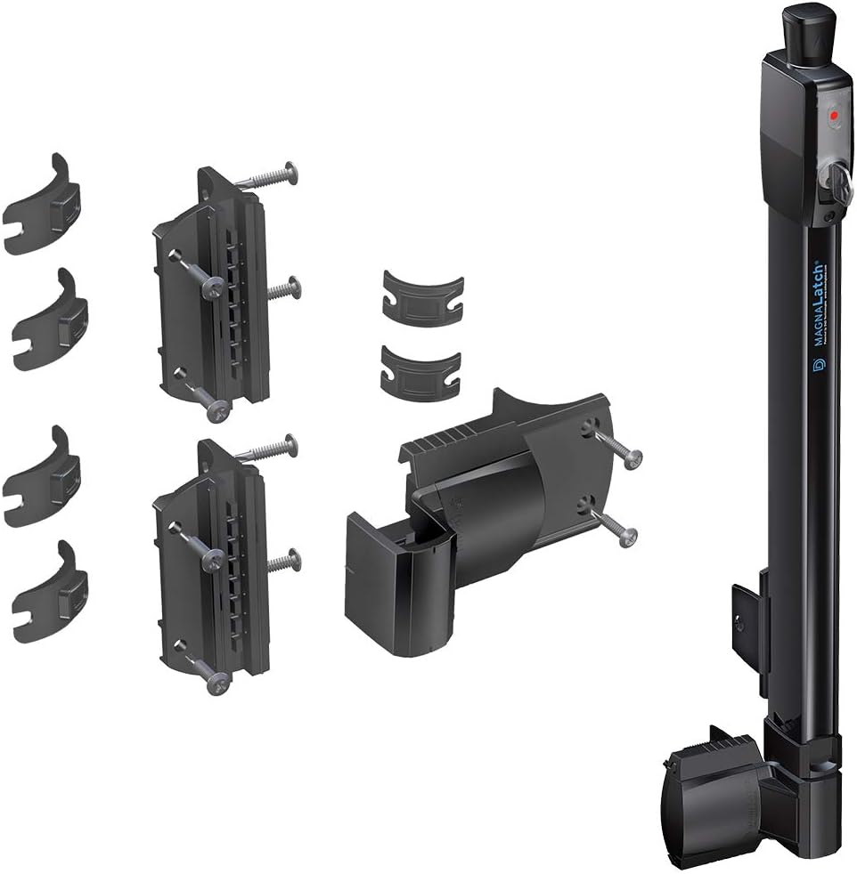 Magnetic Child Safety Latch for Pool Gates - D&D Technologies ML3TPKA+ML3RPK MagnaLatch Top Pull for Round Posts