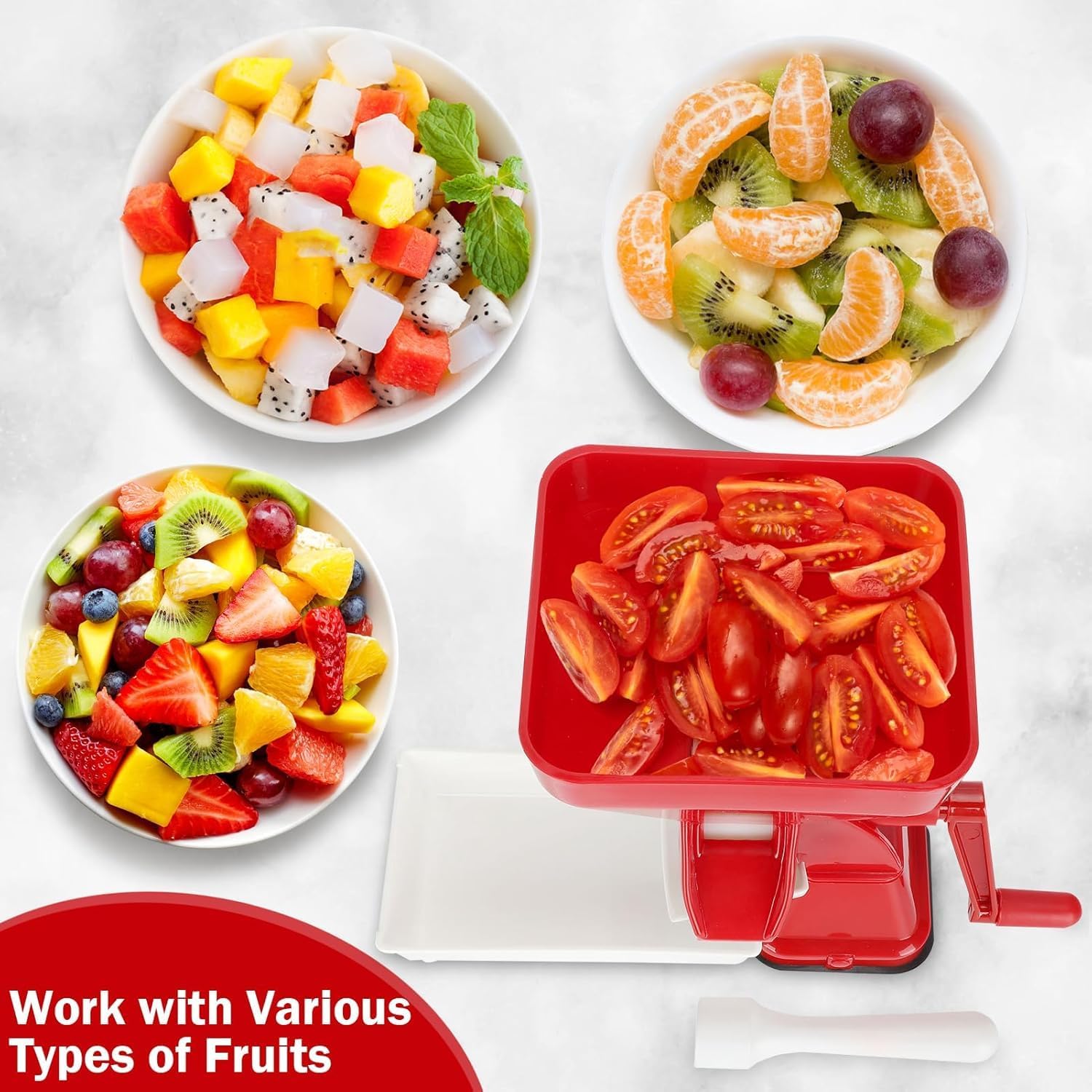 Manual Tomato Juicer Sauce Maker for Canning - Wusdayer Tomato Strainer & Food Mill