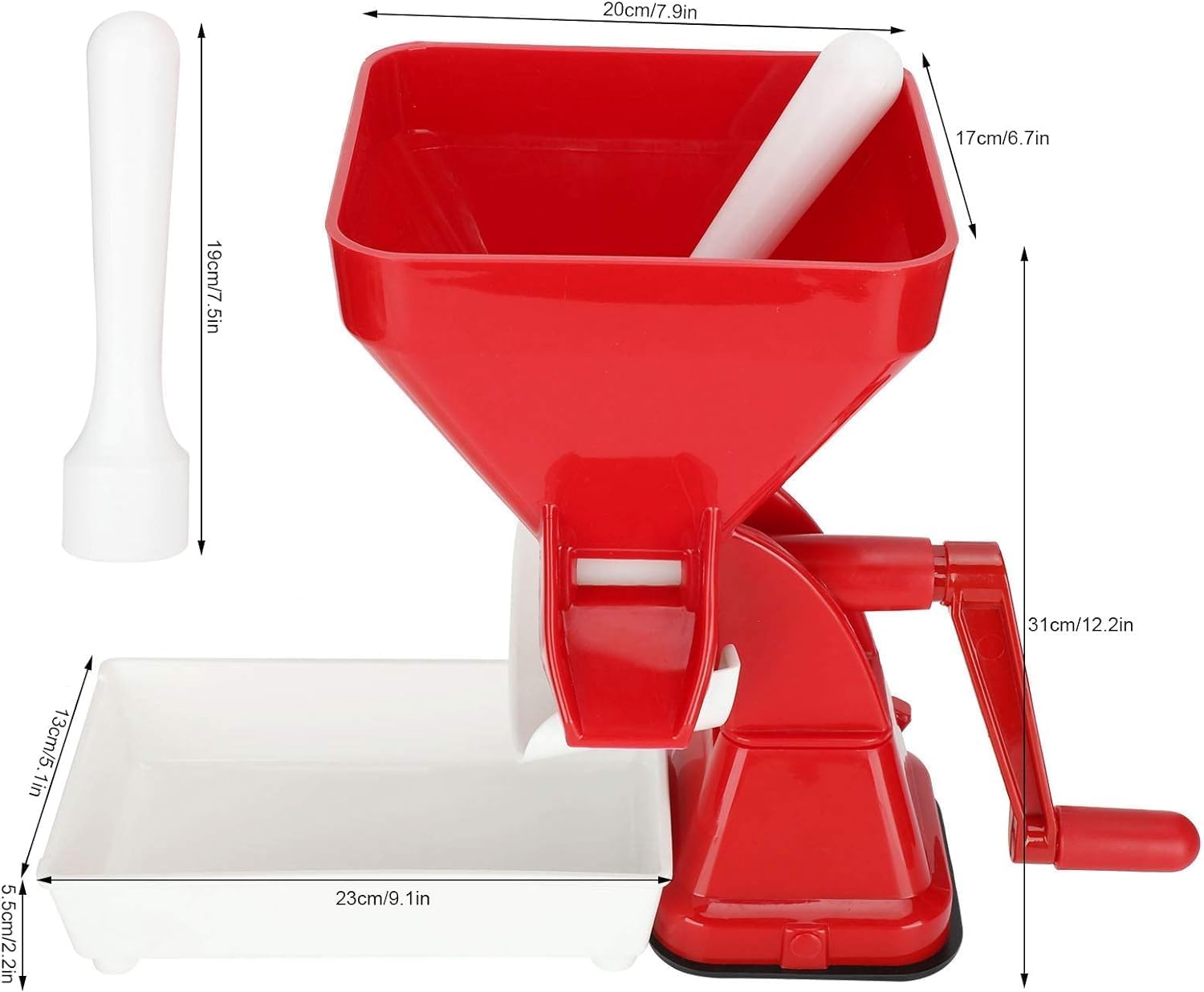 Manual Tomato Juicer Sauce Maker for Canning - Wusdayer Tomato Strainer & Food Mill