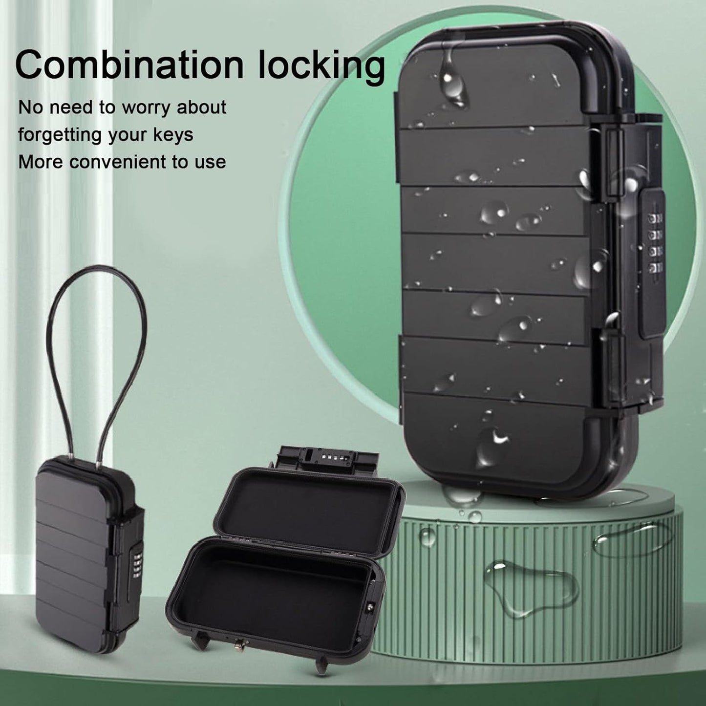 Marhynchus Portable Rustproof Combination Security Case for Outdoor Use with Combination Padlocks