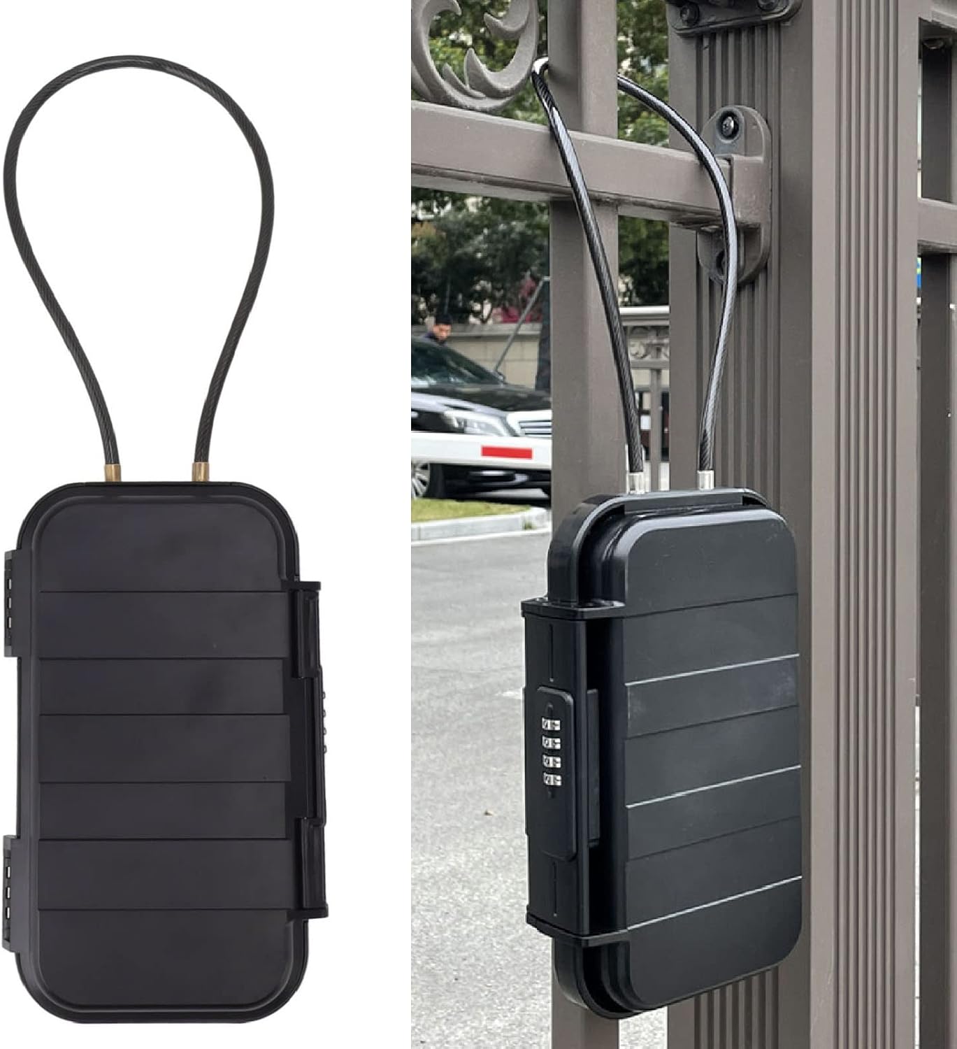 Marhynchus Portable Rustproof Combination Security Case for Outdoor Use with Combination Padlocks