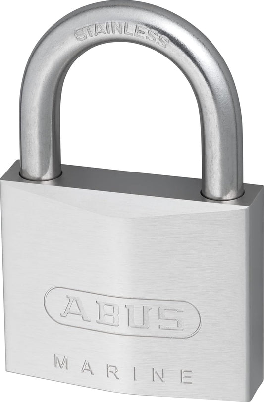 Marine Grade Chrome Plated Brass Padlock with Stainless Steel Shackle - Keyed Different - ABUS 75IB/50 KD - WildKart