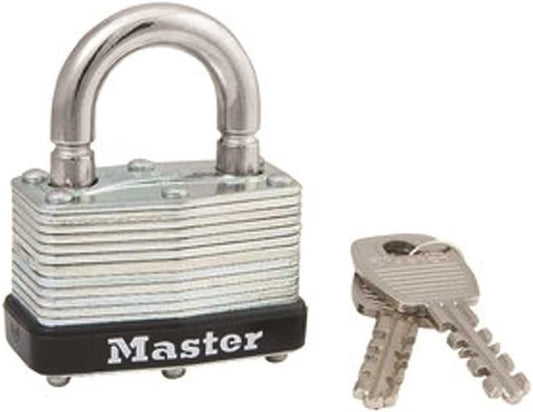 Master Lock 500KABRK Breakaway Shackle Padlock - Durable Laminated Steel Security Lock - WildKart