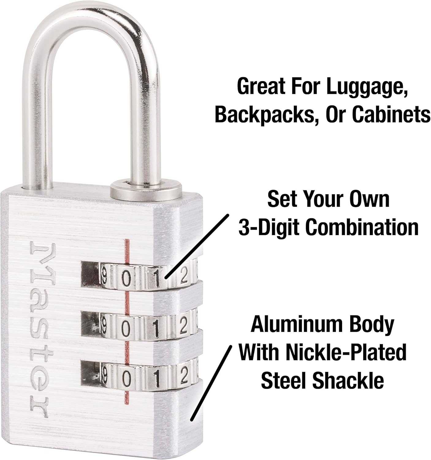 Master Lock 630D Aluminum Combination Lock - Set Your Own Code, 1-3/16" Wide - WildKart