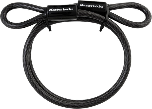 Master Lock Cable, Steel Cable With Looped Ends, 4 ft. Long, 85DPF, Black - WildKart