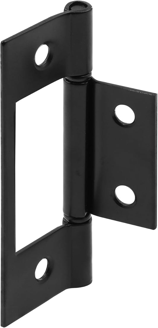 Matte Black Bi-Fold Door Non-Mortise Hinge Set - Pack of 2 by Prime-Line N 72738