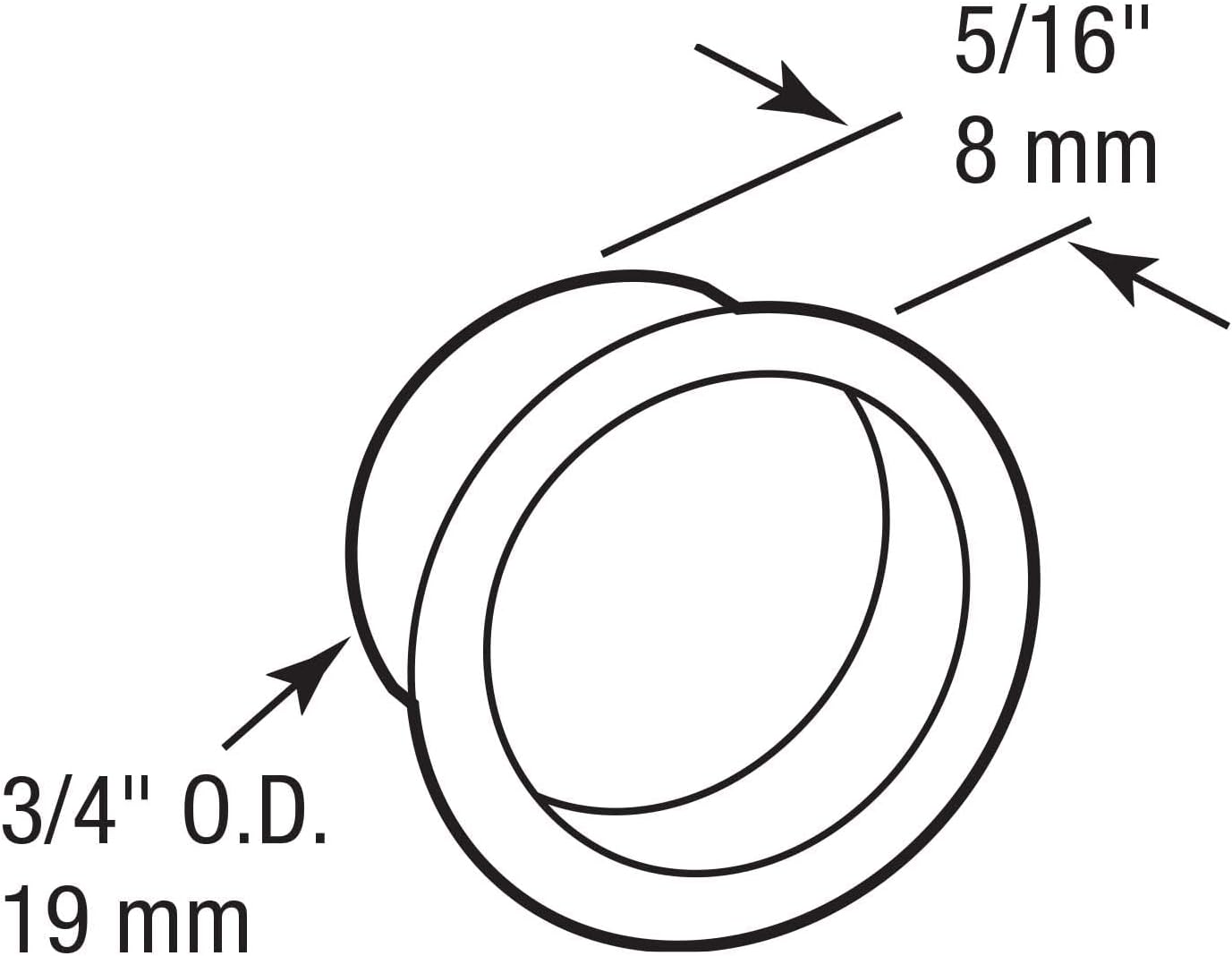 Matte Black Finish Closet Door Finger Pulls, 3/4 In. (4 Pack) by Prime-Line N 7569