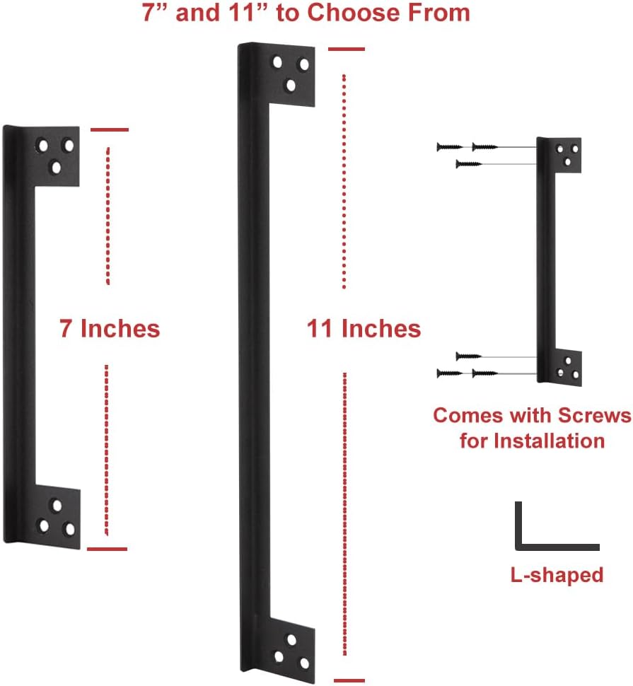 Matte Black Latch Guard Plates 11" for Outswing Doors - 2 Pack, Deadbolt Cover Shield, Door Security Protector