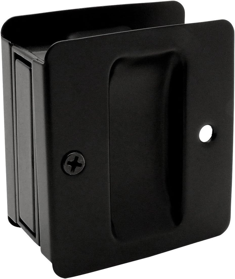 Matte Black Pocket Door Passage by Designers Impressions - Model 53898 - WildKart