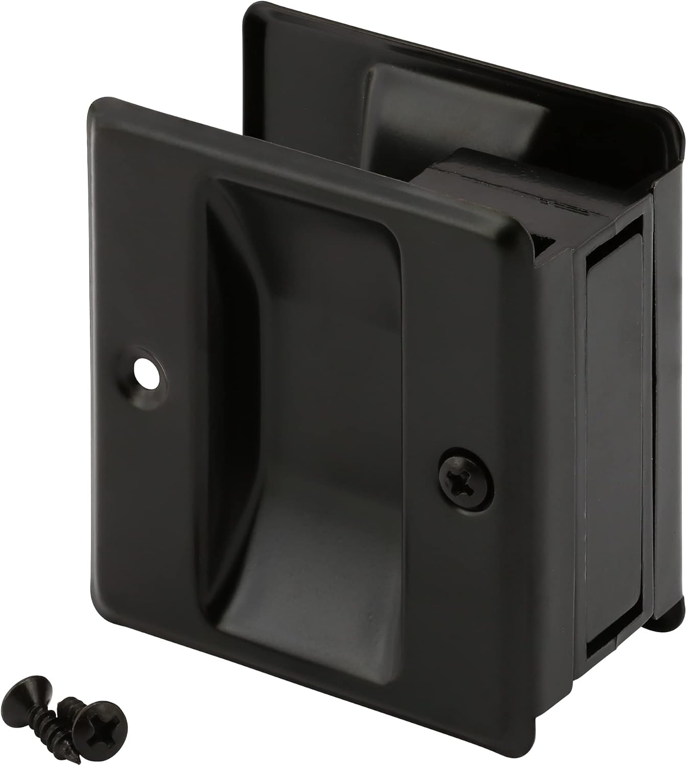 Matte Black Pocket Door Passage Pull by Prime-Line - Single Pack N 7577