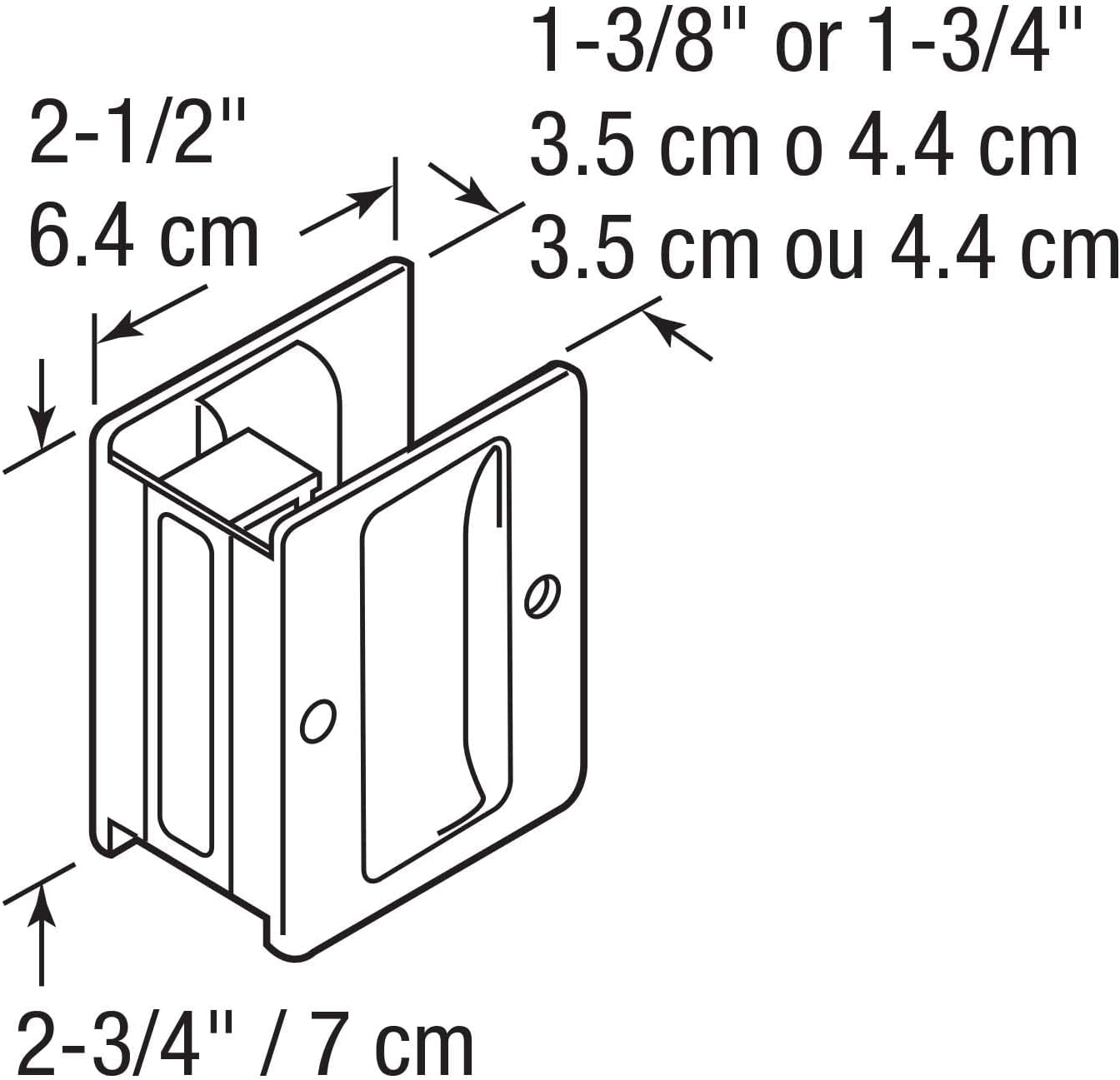Matte Black Pocket Door Passage Pull by Prime-Line - Single Pack N 7577