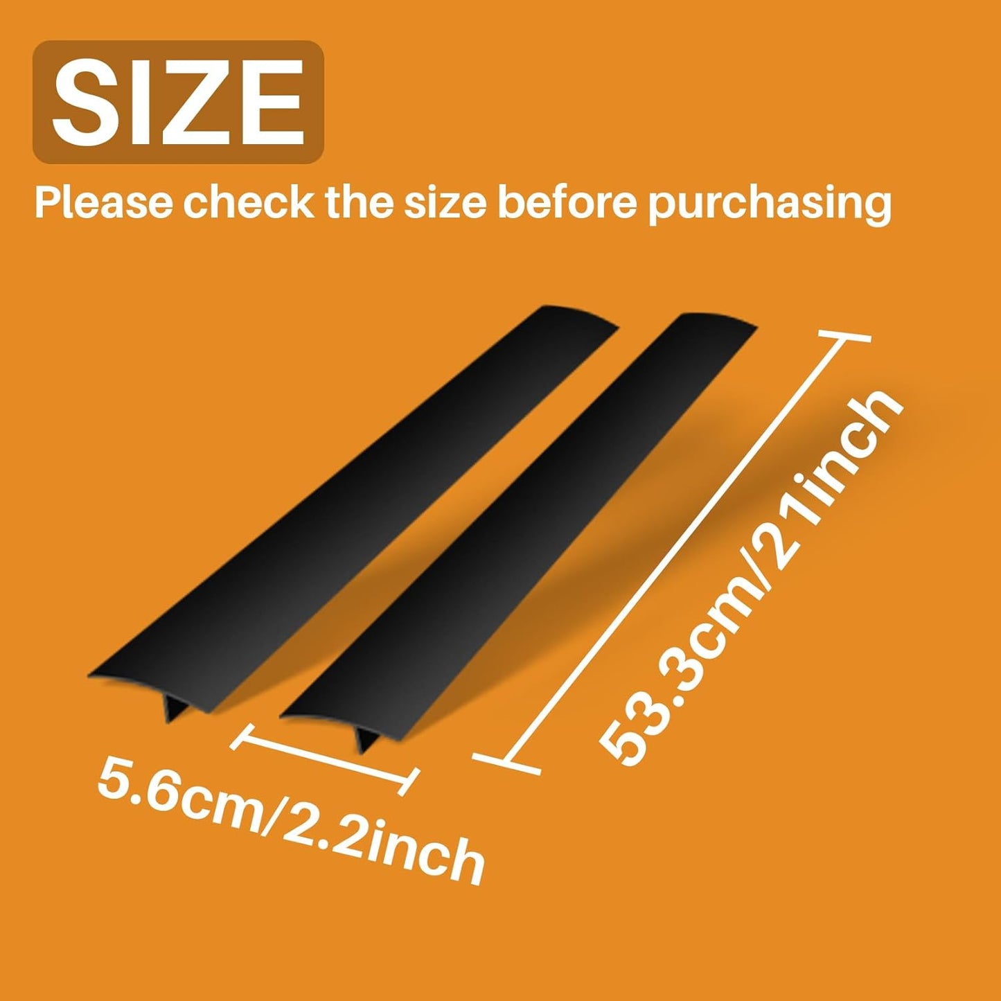 Matte Black Silicone Stove Counter Gap Filler - 21" Heat Resistant Kitchen Stove Counter Cover - Easy to Clean