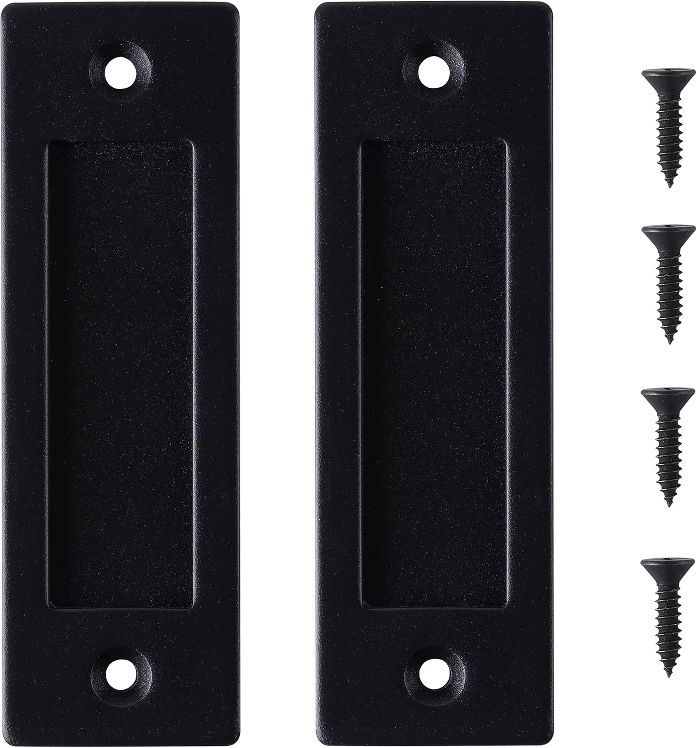 Matte Black Sliding Barn Door Handle Set by Wright Products - Includes Mounting Hardware - 1 Pack