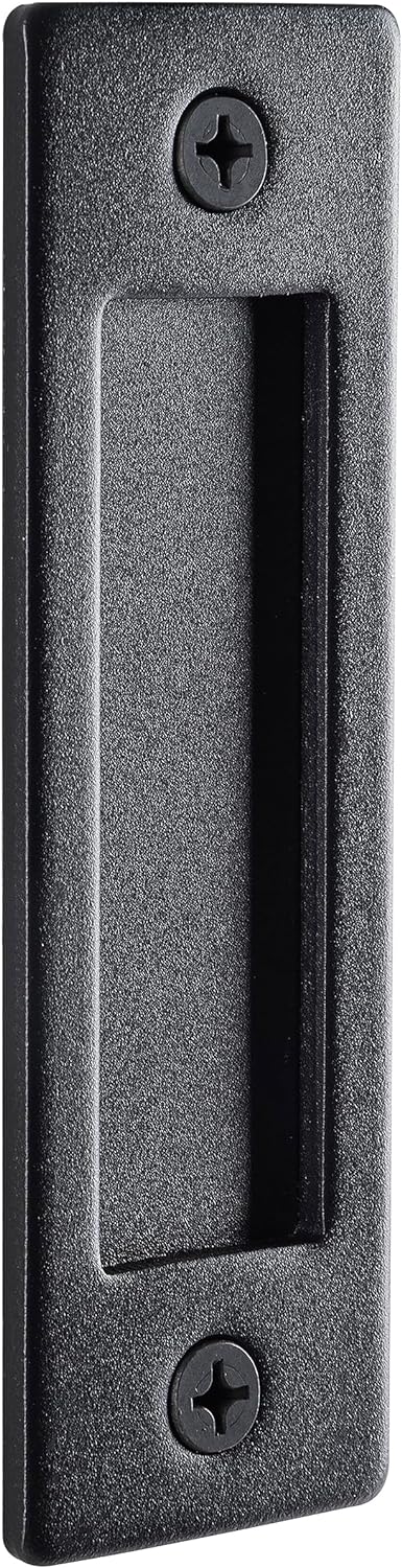 Matte Black Sliding Barn Door Handle Set by Wright Products - Includes Mounting Hardware - 1 Pack