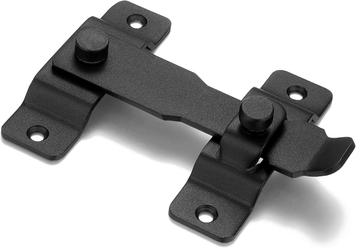 Matte Black Stainless Steel Barn Door Latch Set - 2 Pack, Bi-fold & Sliding Door Locks for Wine Cabinets, Closets, Gates