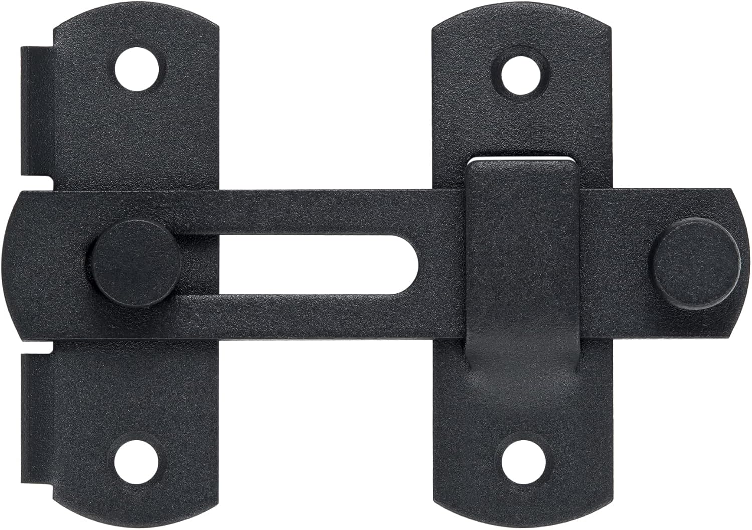Matte Black Stainless Steel Barn Door Latches, Pack of 4 - Ideal for Bi-fold, Sliding, Wine Cabinet, and Closet Doors