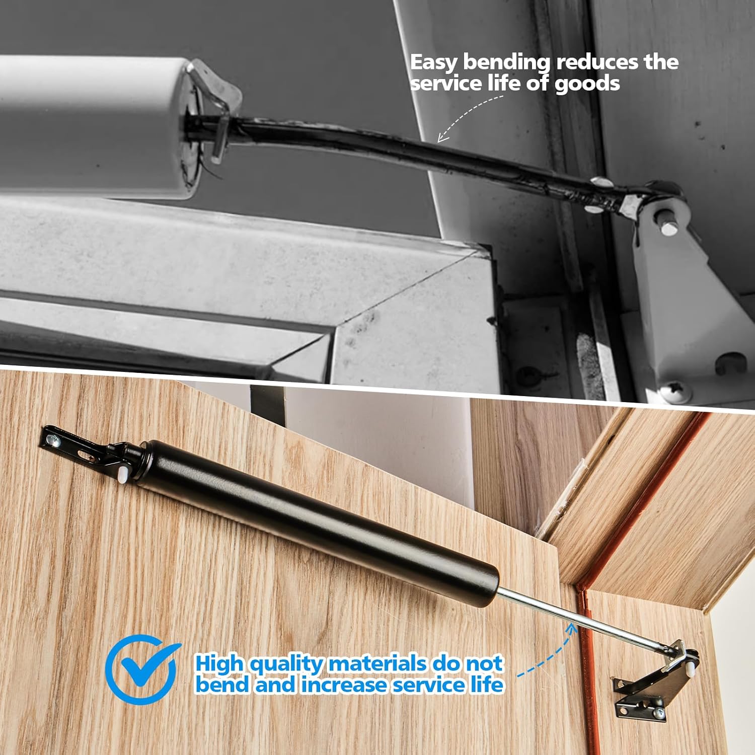 MaxxGeek Black Screen and Storm Door Closer Kit with Push Button Latch Set and Protector Chain, MGPneumatic002