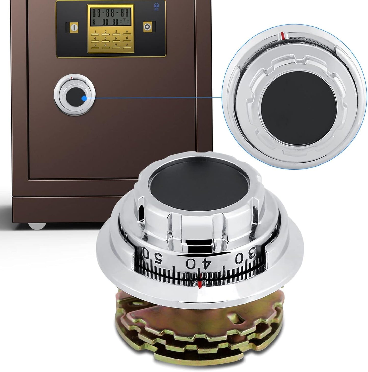 Metal Combination Locks for Jewelry Cases, Boxes, and Cabinets - Miokycl Disc Coded Dial Lock