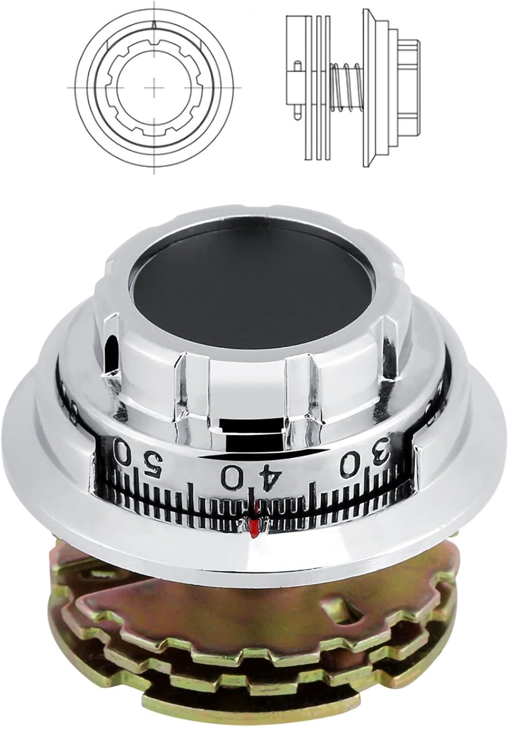 Metal Combination Locks for Jewelry Cases, Boxes, and Cabinets - Miokycl Disc Coded Dial Lock