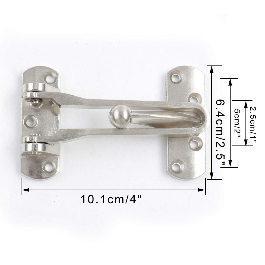 Metal Door Guard Clasp Security Padlock Buckle Latch Lock for Household and Hotel Rooms by uxcell