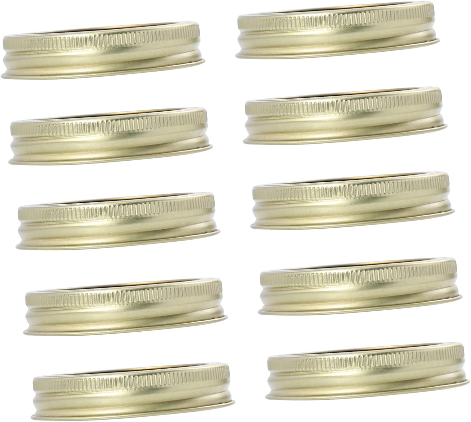 Metal Mason Jar Lids for Regular Mouth Canning - Airtight Leak Proof Storage Discs with Sealing Rings for DIY Projects and Food Preservation