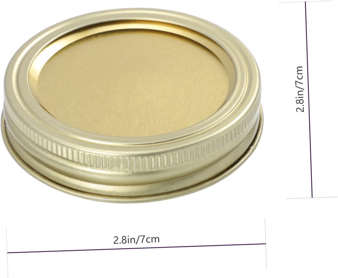 Metal Mason Jar Lids for Regular Mouth Canning - Airtight Leak Proof Storage Discs with Sealing Rings for DIY Projects and Food Preservation
