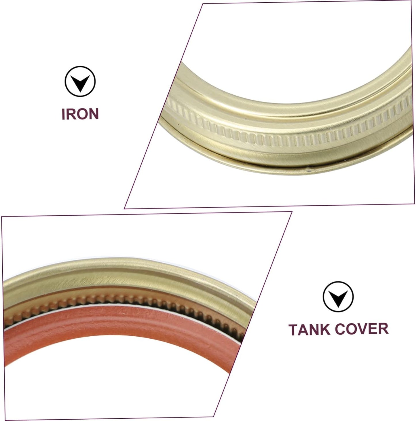 Metal Mason Jar Lids for Regular Mouth Canning - Airtight Leak Proof Storage Discs with Sealing Rings for DIY Projects and Food Preservation