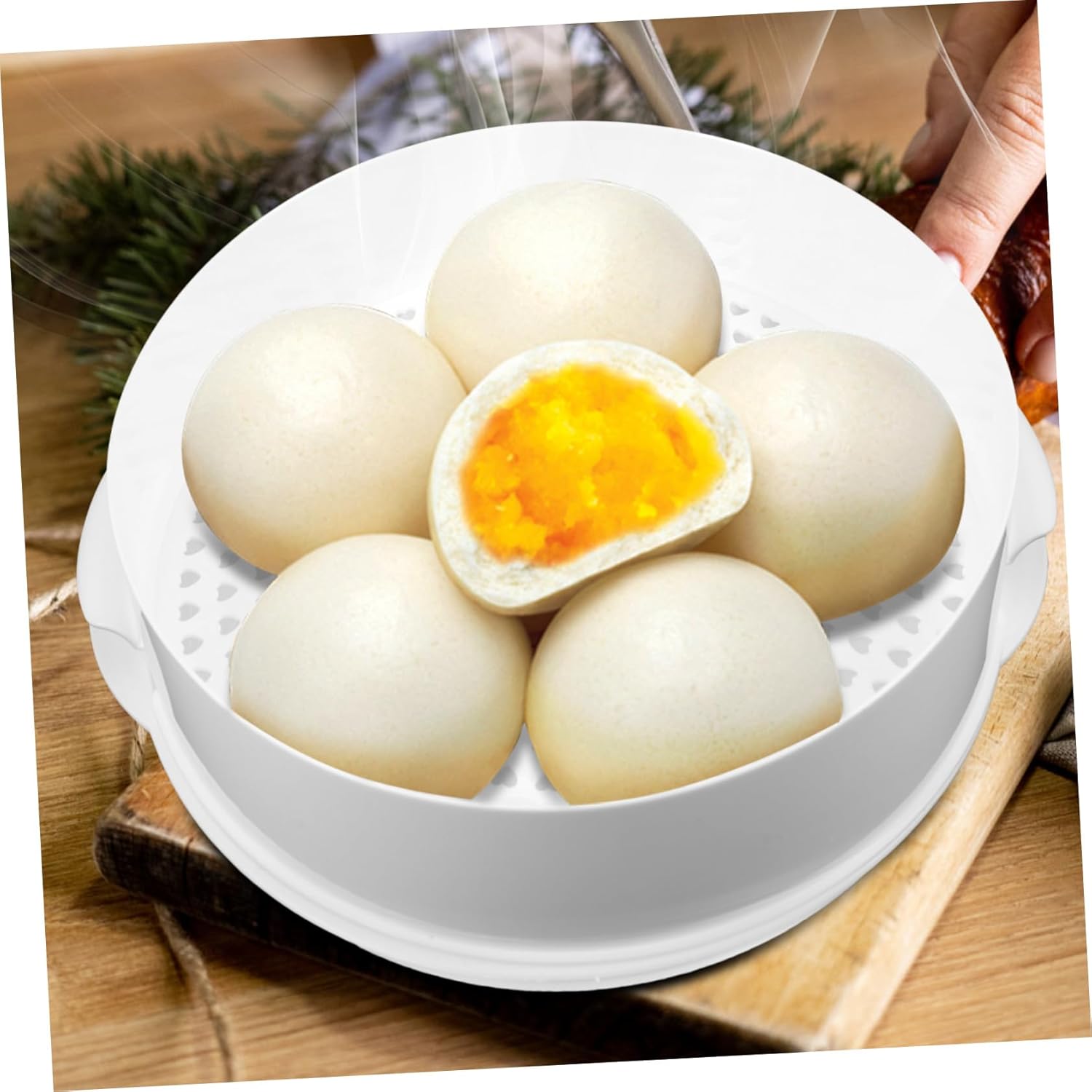 Microwave Steamer with Lid Vent for Even Heating - Ideal for Cooking Food and Vegetables in Household Kitchen