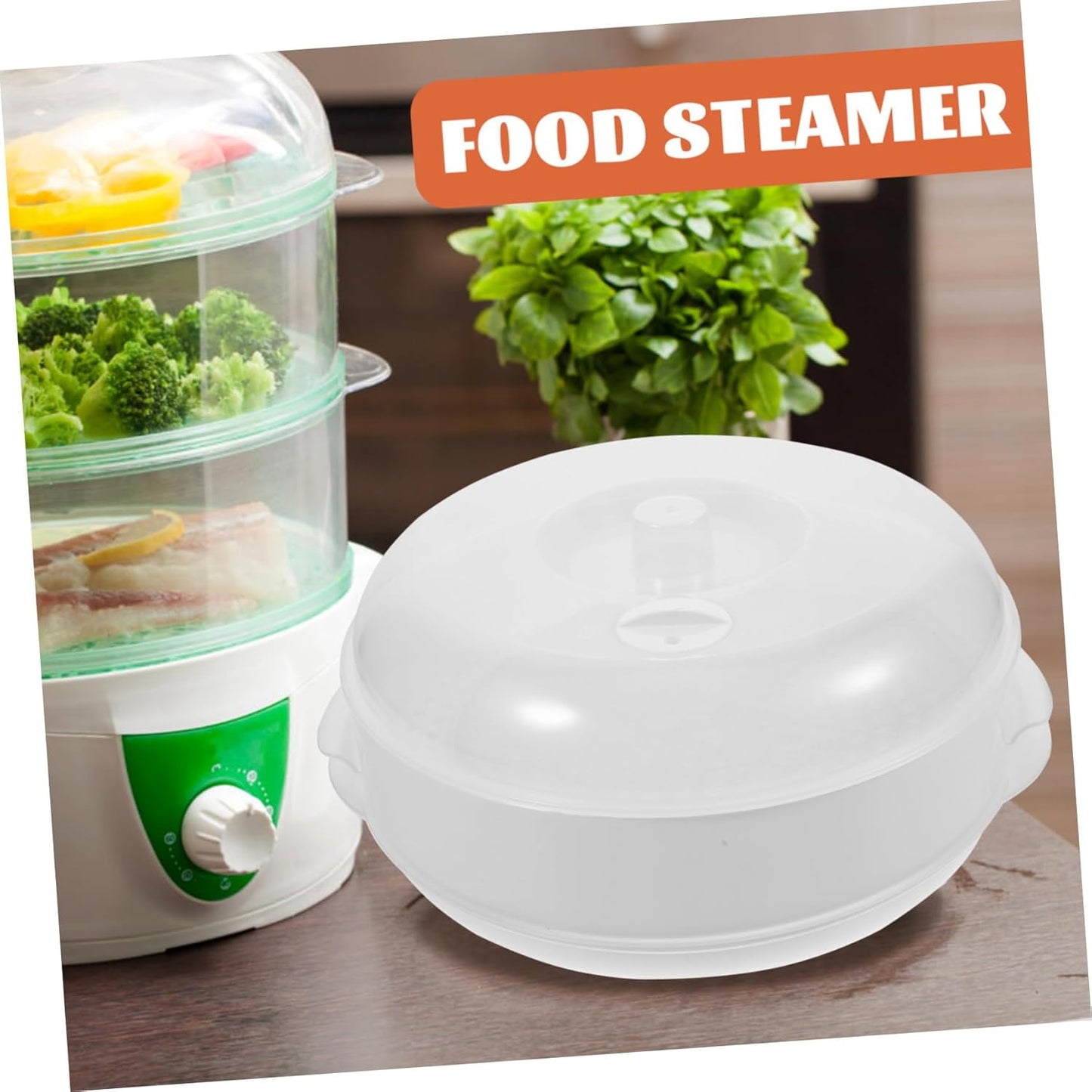 Microwave Steamer with Lid Vent for Even Heating - Ideal for Cooking Food and Vegetables in Household Kitchen