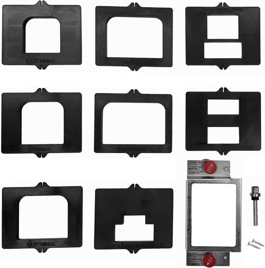 Milescraft 1213 Hinge Mate 300 - All-in-One Door Hinge Installation Kit with Templates for Latch and Strike Plate on Doors and Jambs