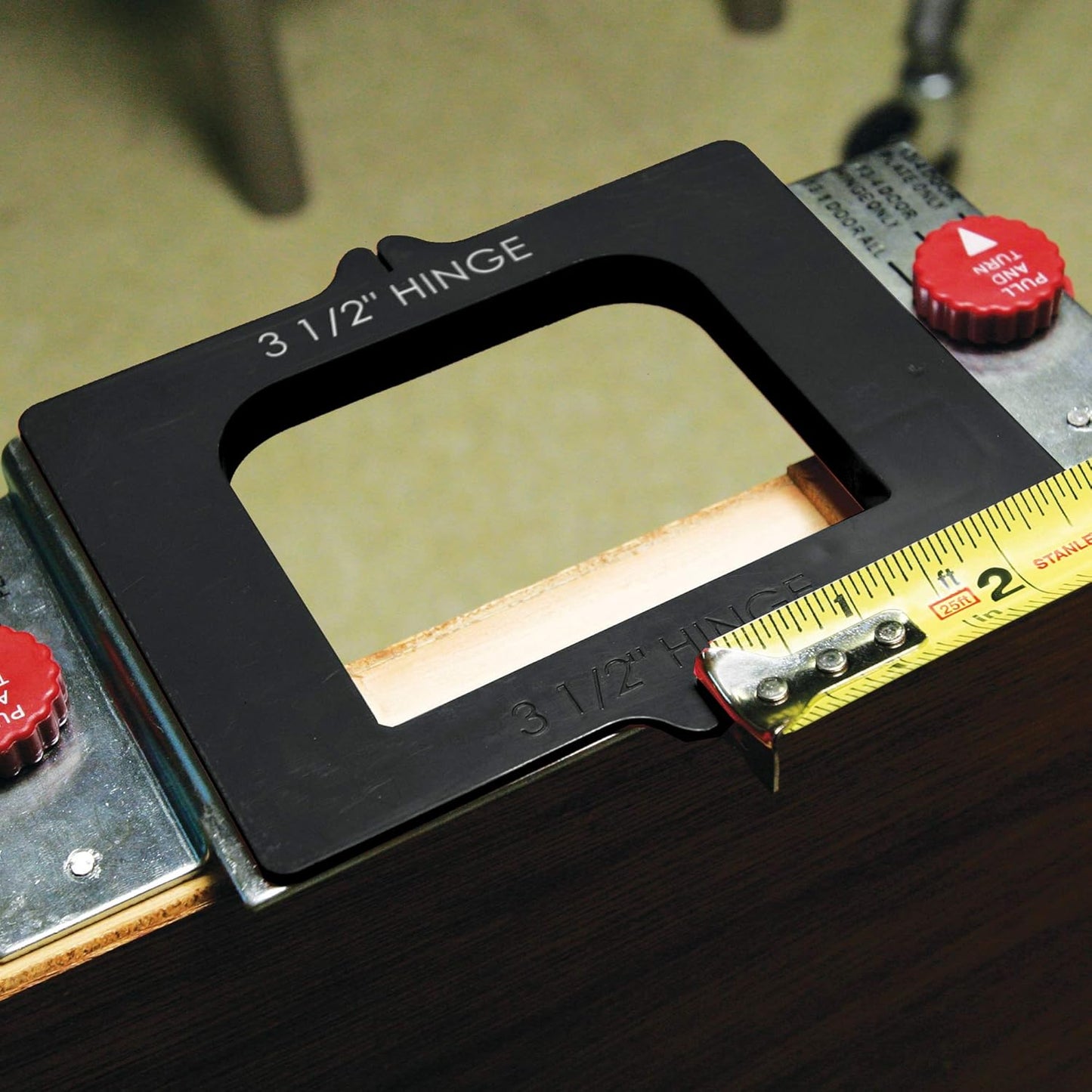 Milescraft 1213 Hinge Mate 300 - All-in-One Door Hinge Installation Kit with Templates for Latch and Strike Plate on Doors and Jambs