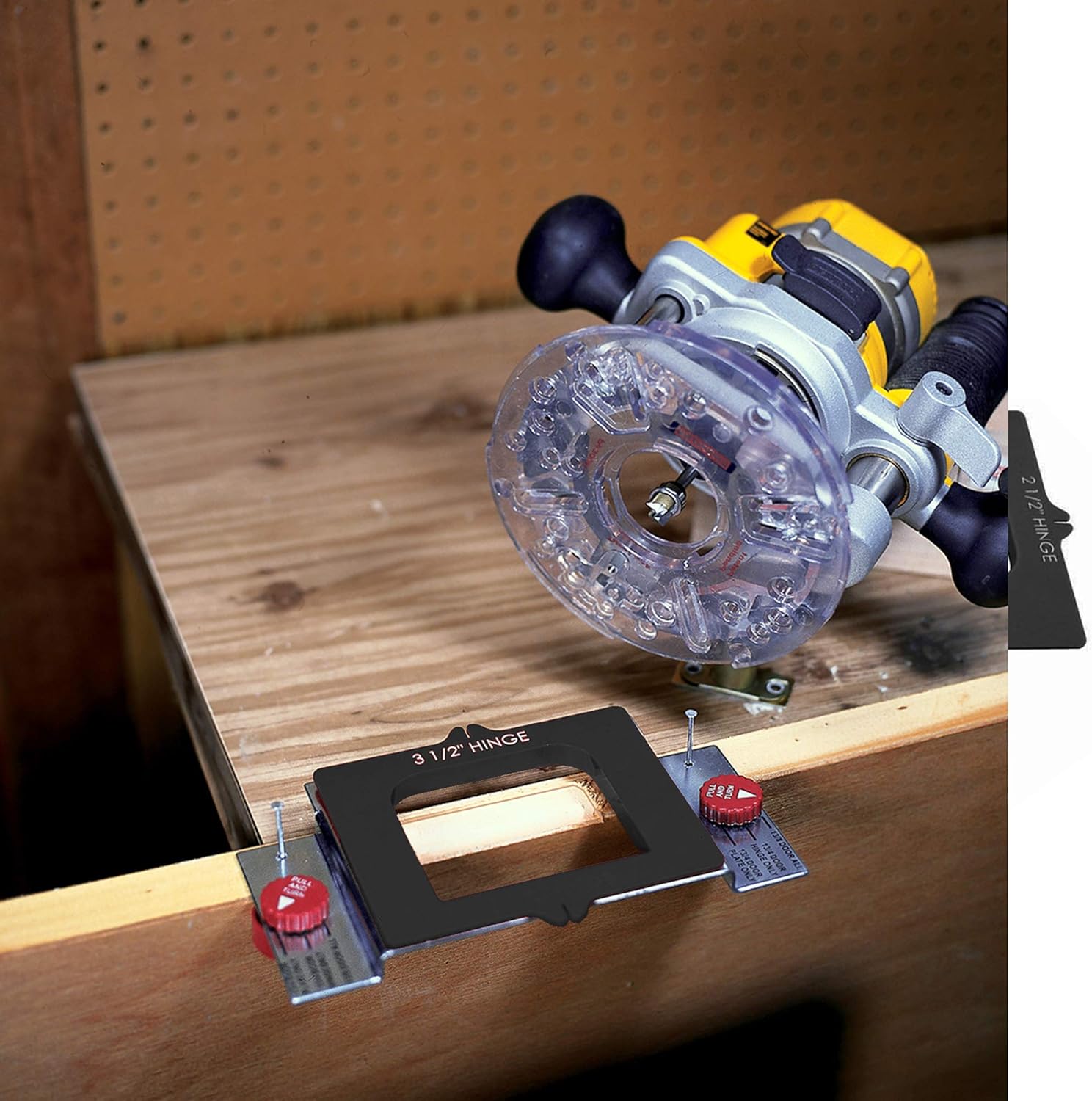 Milescraft 1213 Hinge Mate 300 - All-in-One Door Hinge Installation Kit with Templates for Latch and Strike Plate on Doors and Jambs