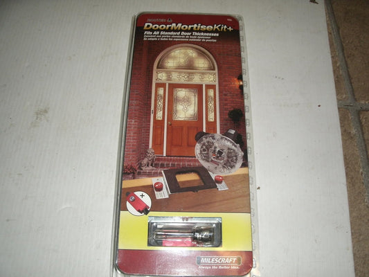 Milescraft 1220 Hinge Mate350 - Complete Installation Kit for 1-3/8in & 1-3/4in Doors - Cut Mortises on Doors, Jambs, Latches, Strike Plates - Includes Hardware for 2-1/2in to 4.5in Hinges