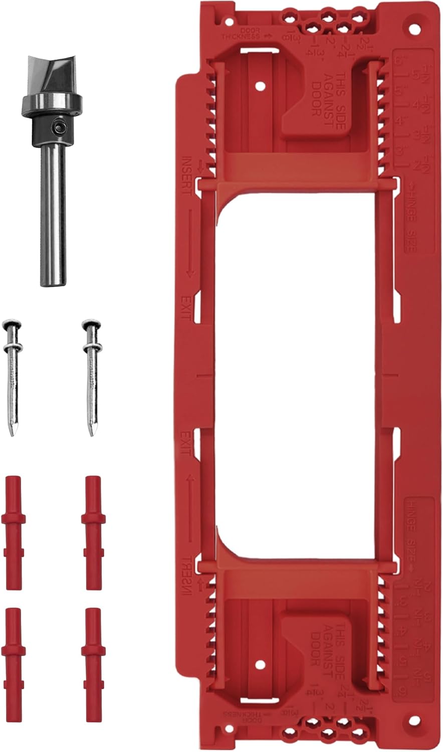 Mimeng Uomo Door Hinge Jig for Precise Installation of 8 Hinge Sizes and 5 Door Thicknesses