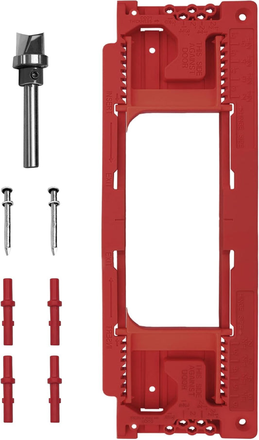 Mimeng Uomo Door Hinge Jig for Precise Installation of 8 Hinge Sizes and 5 Door Thicknesses