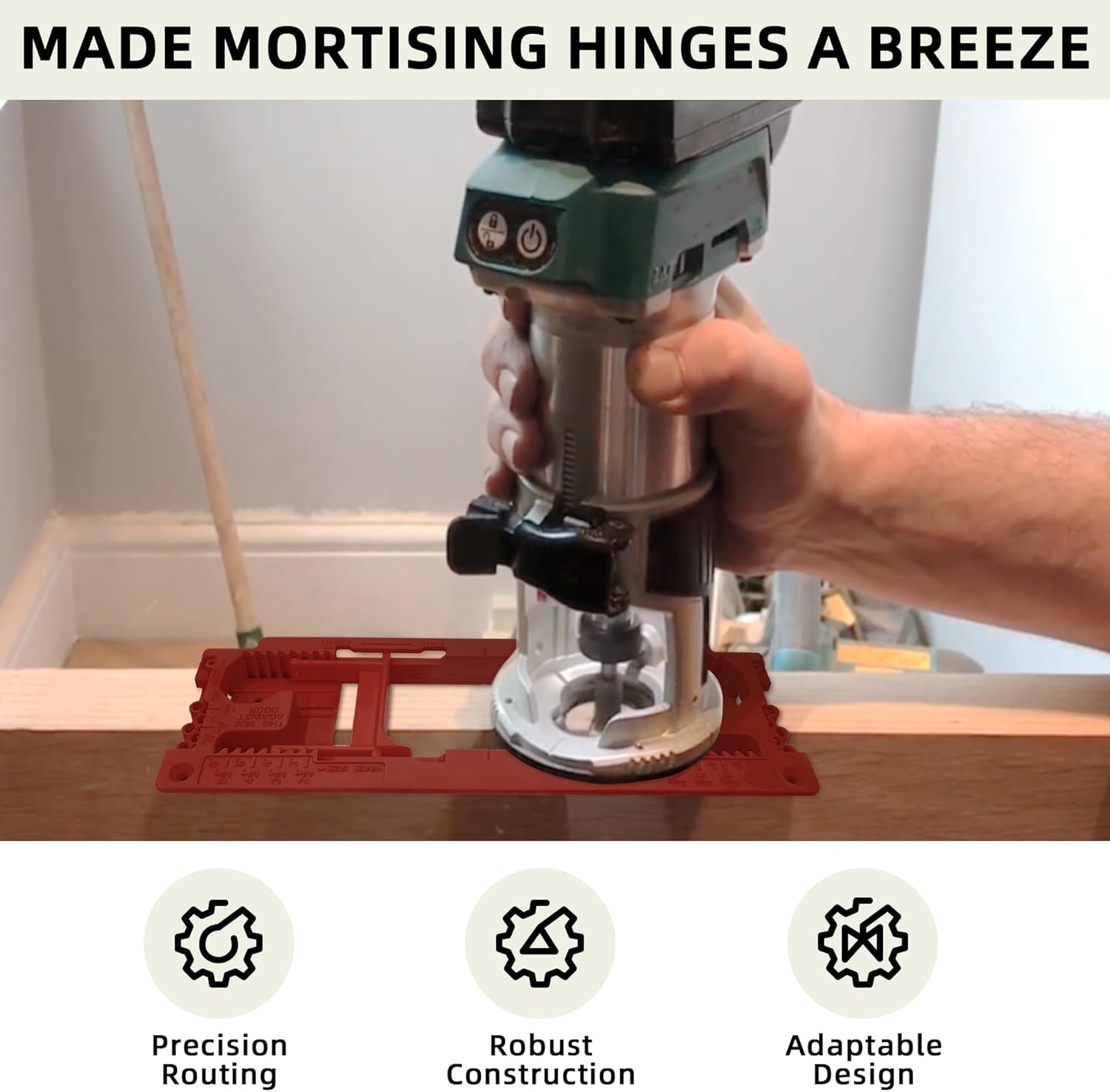 Mimeng Uomo Door Hinge Jig for Precise Installation of 8 Hinge Sizes and 5 Door Thicknesses