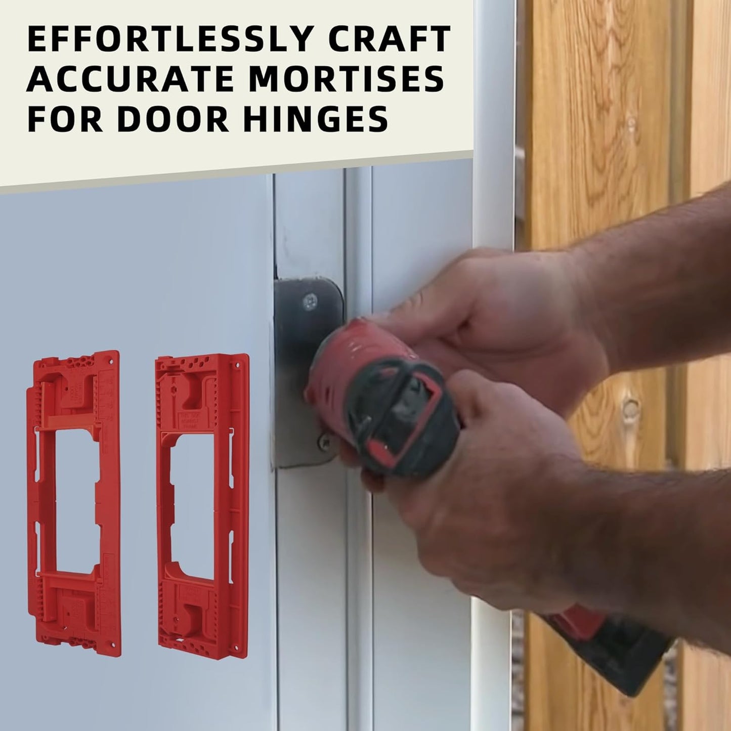 Mimeng Uomo Door Hinge Jig for Precise Installation of 8 Hinge Sizes and 5 Door Thicknesses