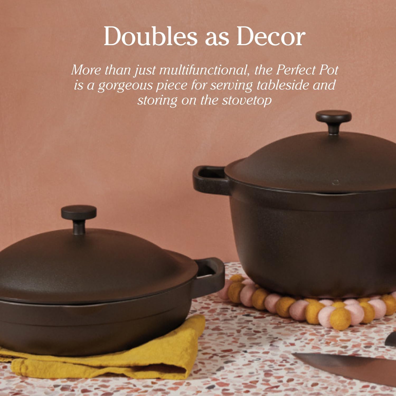 Mini 2.5 Qt Nonstick Ceramic Sauce Pan with Lid for Stovetop and Oven Cooking