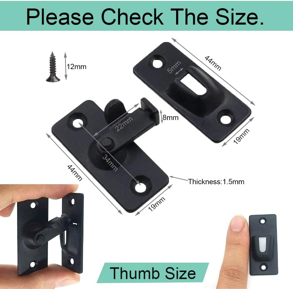 Mini Size 90 Degree Door Latch for Sliding, Screen, and Pocket Doors by WANLIAN