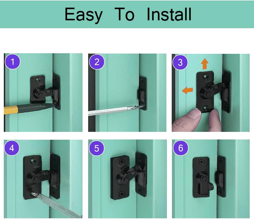Mini Size 90 Degree Door Latch for Sliding, Screen, and Pocket Doors by WANLIAN