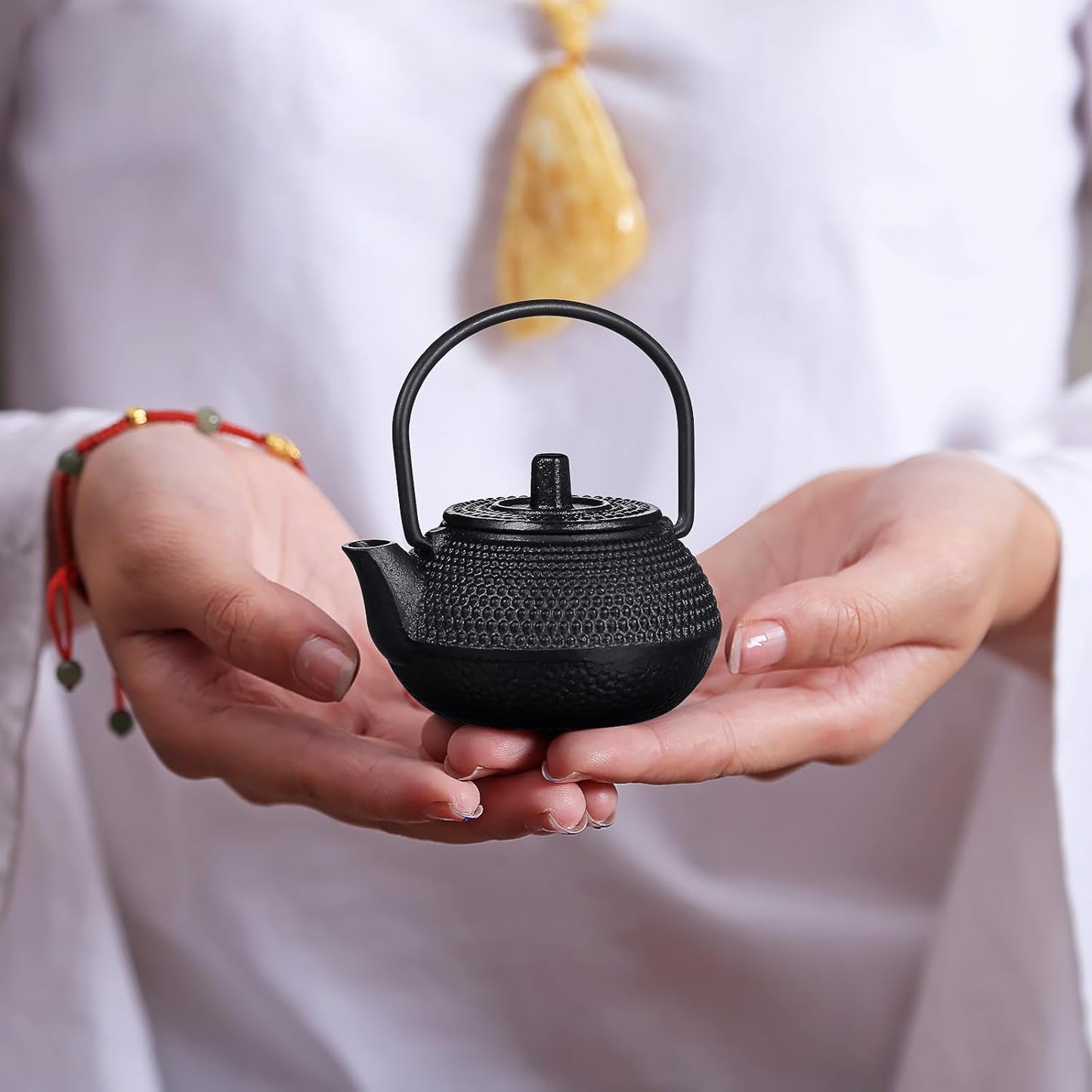 Miniature Japanese Cast Iron Teapot for Dollhouse Kitchen Party - Realistic Mini Cast Iron Teapot Dollhouse Accessories