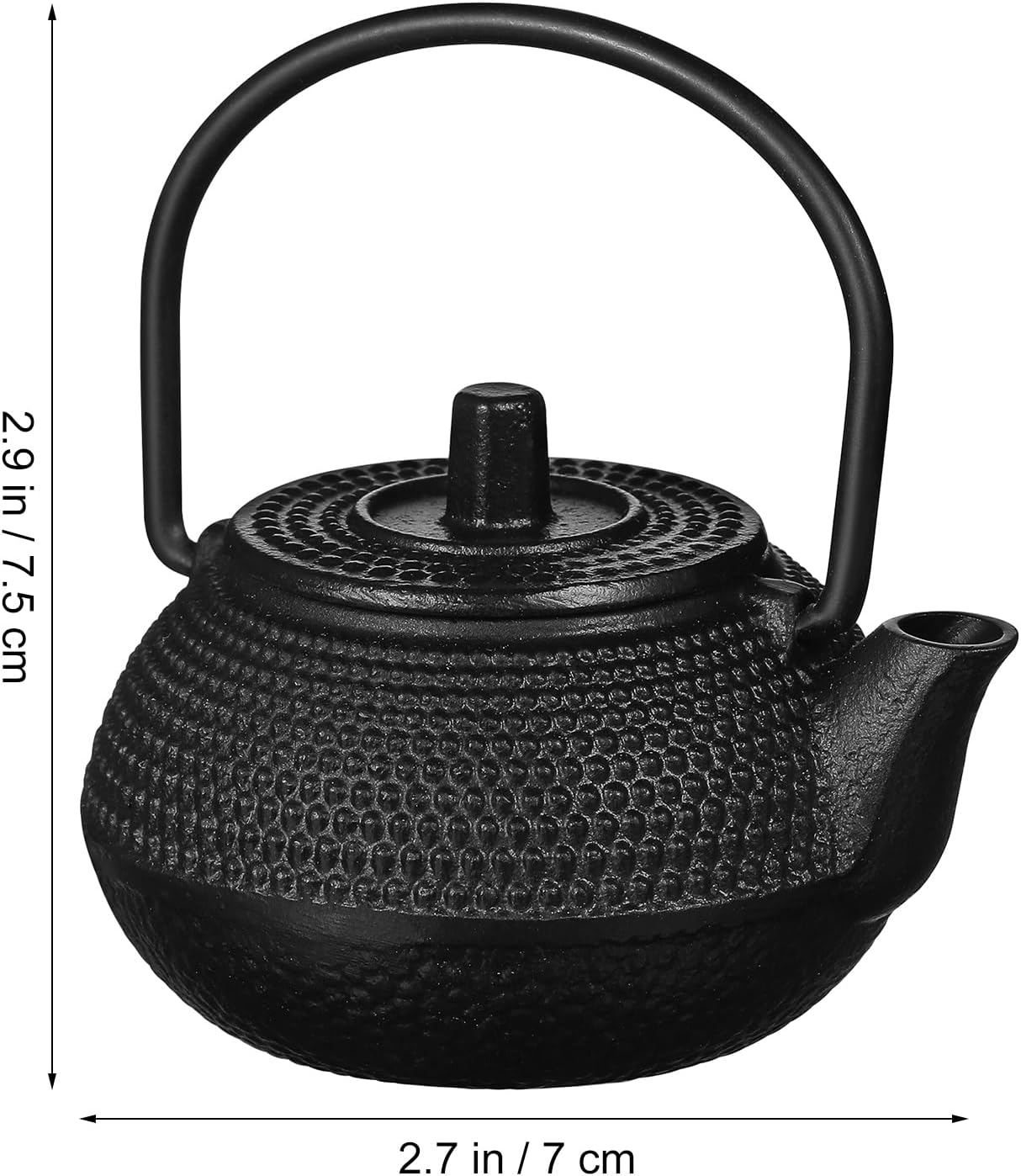 Miniature Japanese Cast Iron Teapot for Dollhouse Kitchen Party - Realistic Mini Cast Iron Teapot Dollhouse Accessories