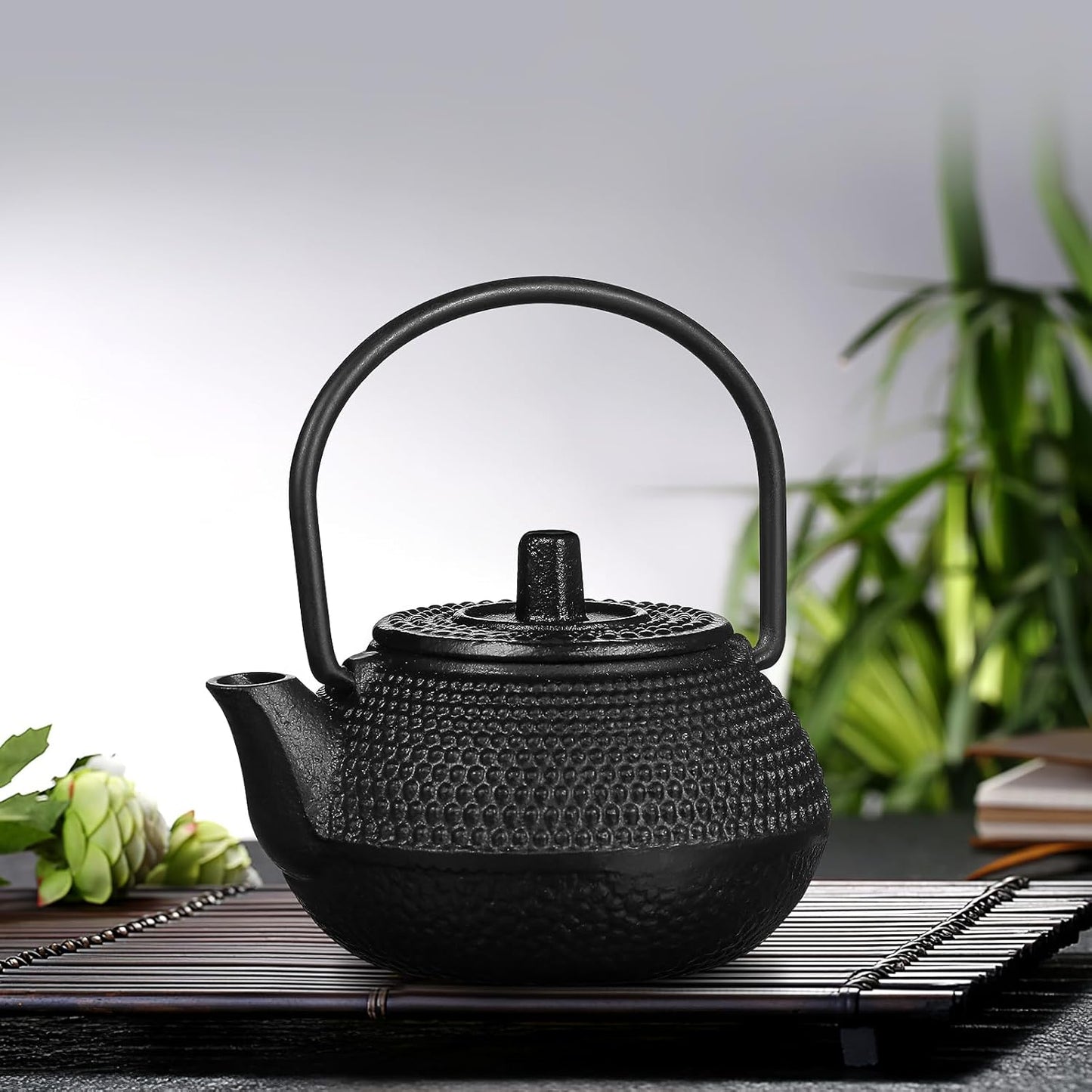 Miniature Japanese Cast Iron Teapot for Dollhouse Kitchen Party - Realistic Mini Cast Iron Teapot Dollhouse Accessories